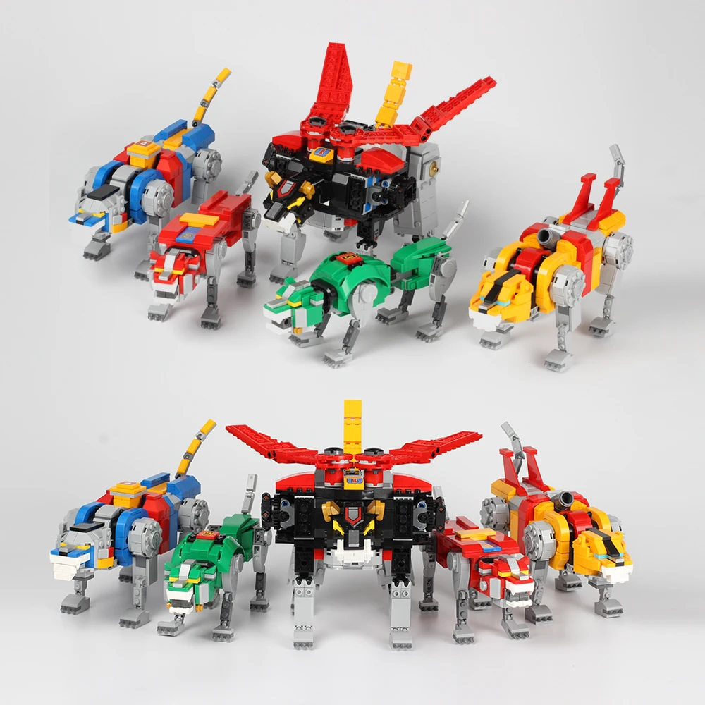 

2321PCS Compatible 21311 16057 Compatible 5 in1 Deformable Model Voltron Defender Of The Universe Building Blocks Brick Toy Gift