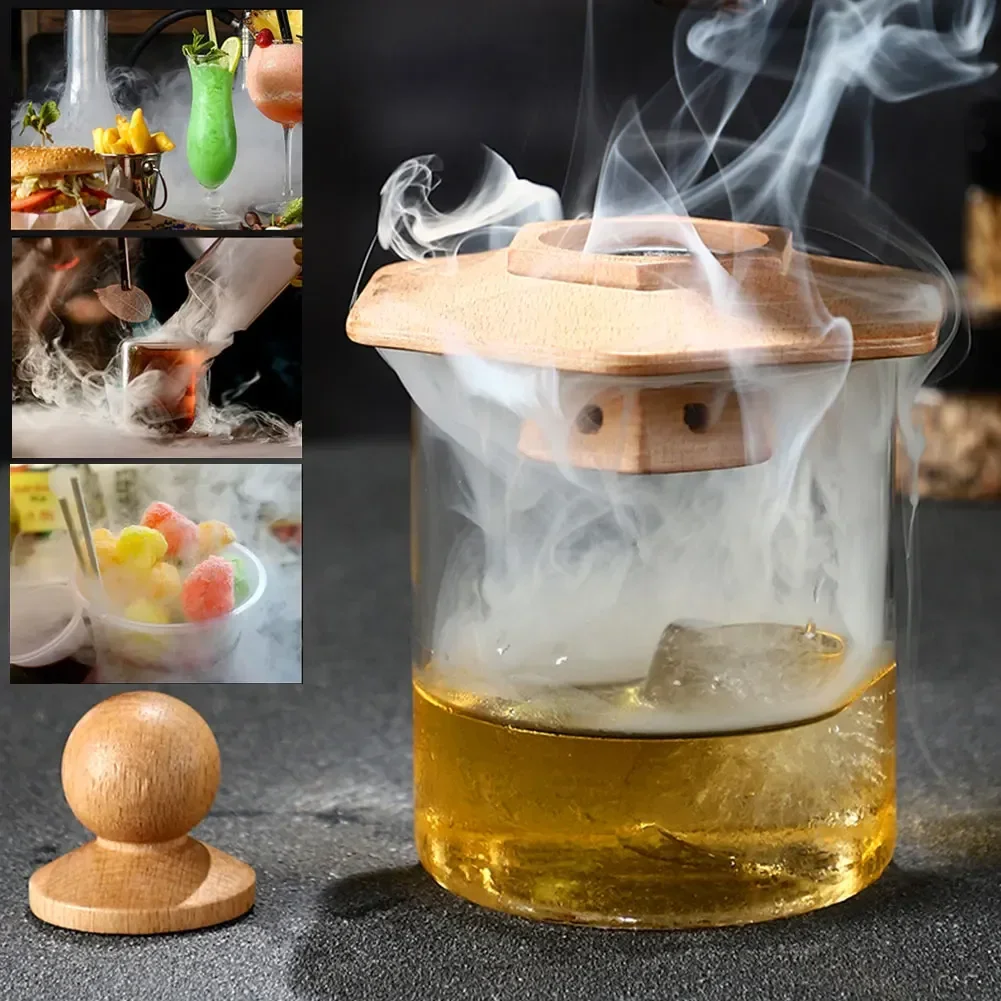 Wooden Cocktail Smoker For Whiskey Alcoholic Drinks Whiskey Smoked Wood Hood Smoker For Bar Drinks Kitchen Bartender Tools