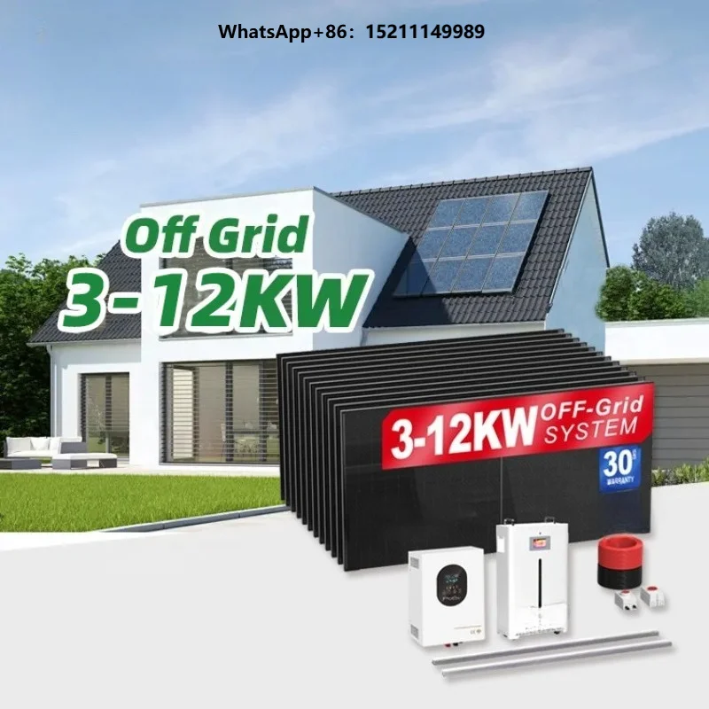 Home  Solar Generator Battery Hybrid Solar System 10KW 20KW 30KW Complete Solar Kit with Energy Storage Battery
