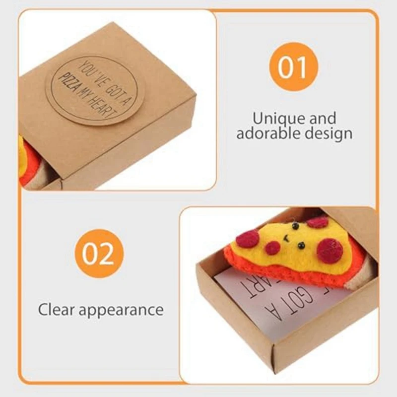 1 Set Mini Pizza Boxes Mini Pizza Toy Gift Box Friendship Inspired Gift Cute Novelty Present