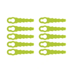 ABHU 10Pcs Plastic Blades For Serrated Double Blade Heads - Suitable For Rac155 And Rac157-Rac158 Edge Trimmers And Blade