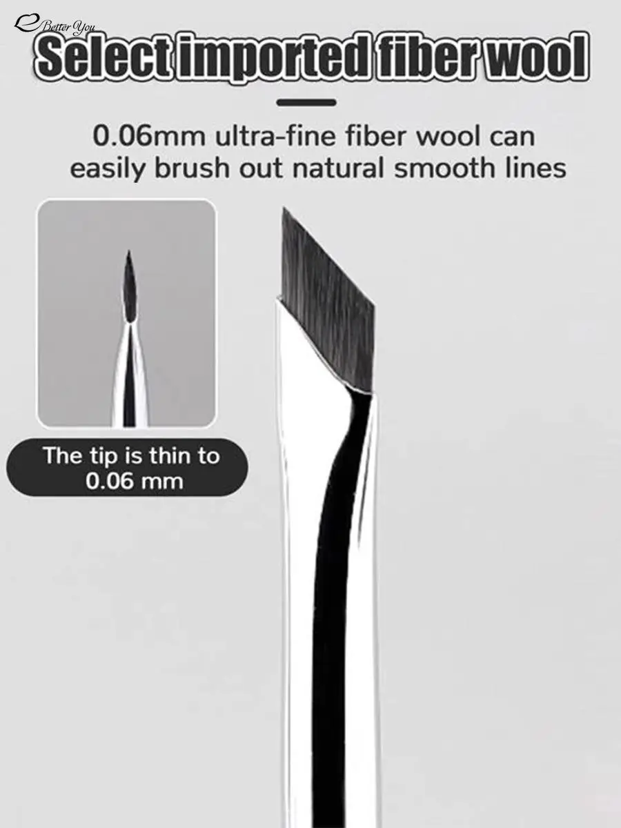 Ultra-Thin Blade Pro: Upgraded Professional Eyeliner Brush and Flat Angle Eyebrow Brush for Under-Eye and Precise Makeup Applica