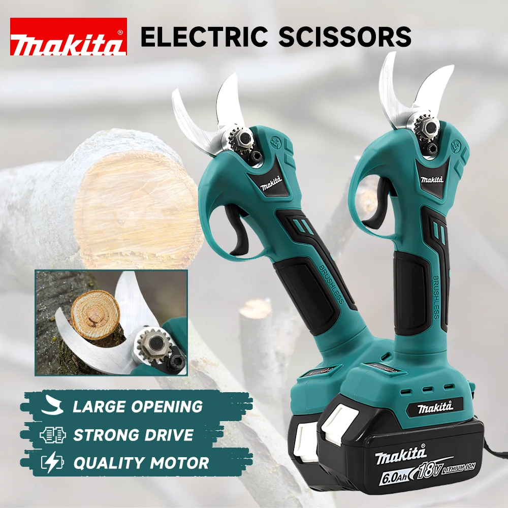

Аккумуляторные профессиональные ножницы-секаторы Makita 18В для электриков, беспроводные инструменты для обрезки, садовый секатор