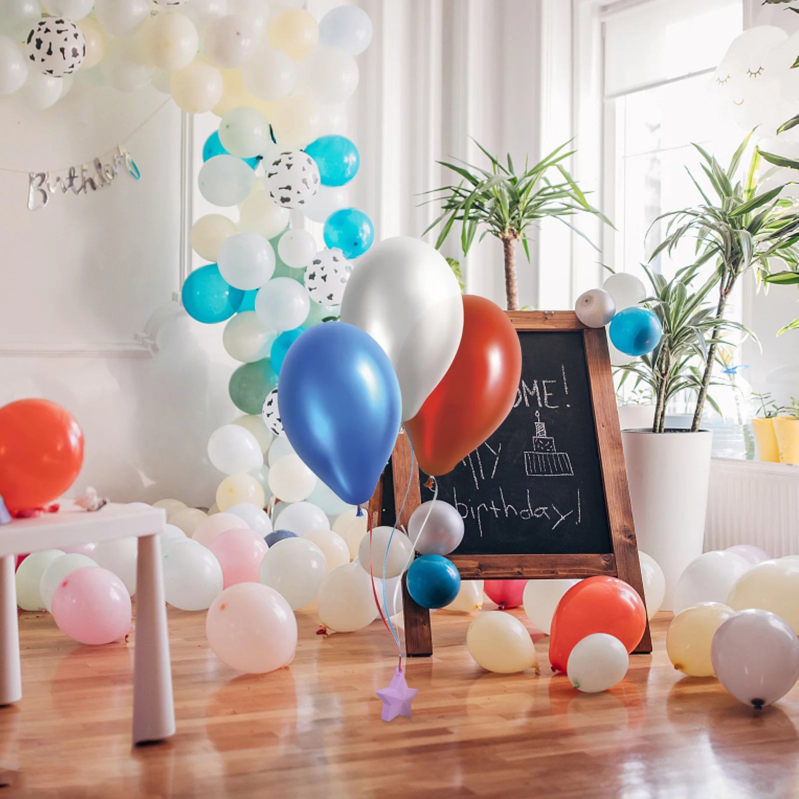 

8pcs Balloon Weights Hollow Star Design Reusable Strong Stability Decorative Table Centerpiece Wedding Party Supplies