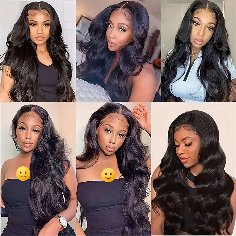 Peruka typu lace front 13x4 z transparentną koronką, peruka lace front z falą body wave, gęstość 200, peruka z ludzkich włosów, wstępnie wyskubana, naturalny kolor, 38 cali