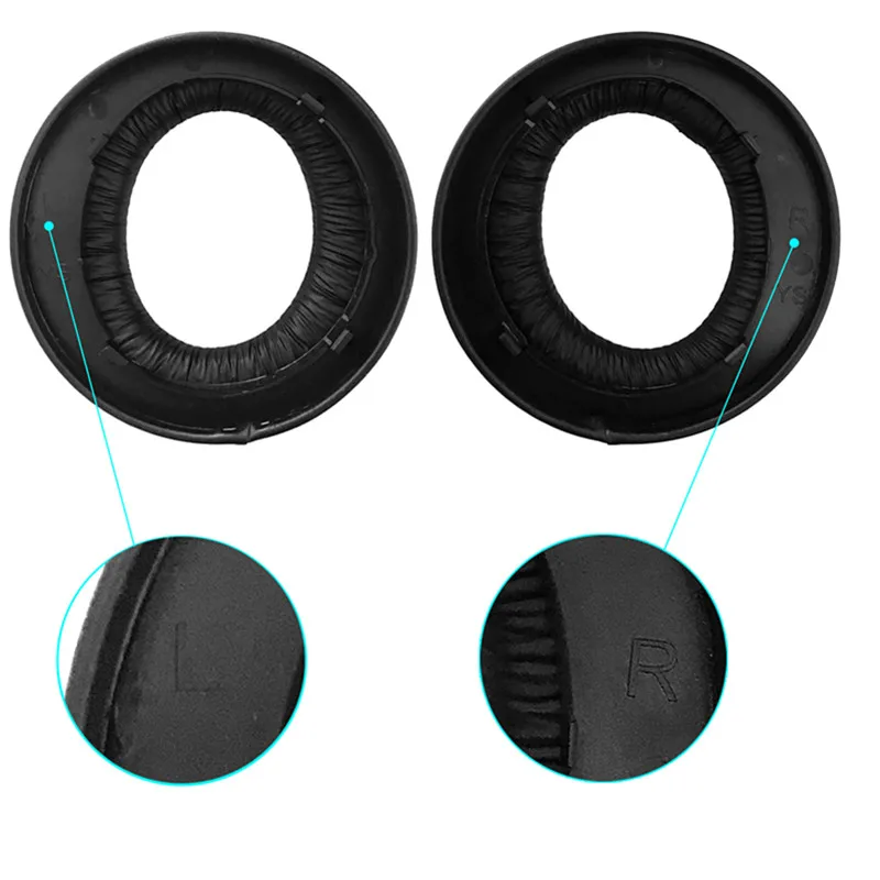 Replacement 1 Pair Ear Pads Cover For Sony PS4 GOLD 7.0 PSV PC VR Headphones Ear Pads Headset Foam Cushion Earmuffs black