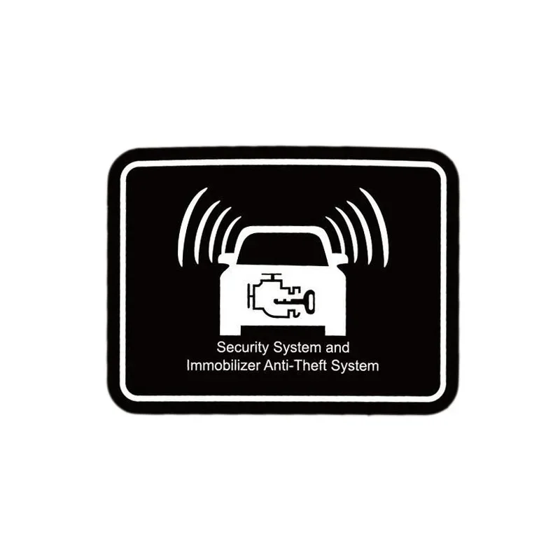 

Security System and Immobilizer Anti-theft Syetem Sticker for Cars Sign Waterproof Decal Auto Parts