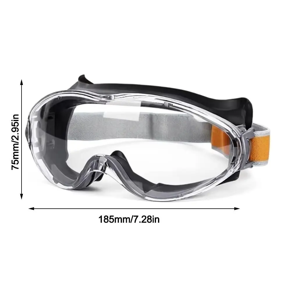 Picture 7: Anti Scratch Safety Glasses Clear Lens Silicone Frame Anti Fog Goggles Lightweight Splash Proof Dust Proof Goggles