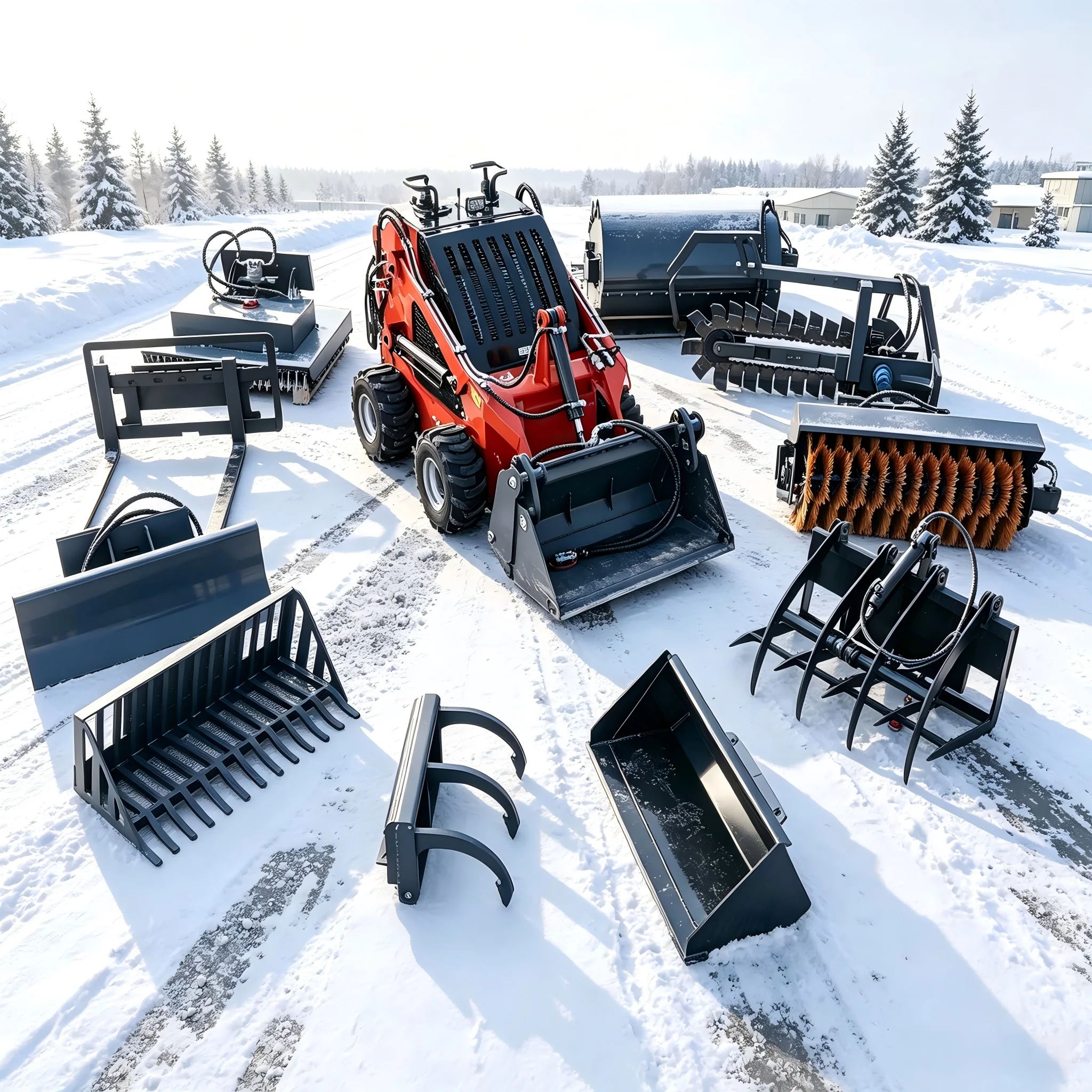 High working Efficiency Thickened Loading Bucket Skid-Steer Loader China Skid Steer Loader Skid Steer mini Loader