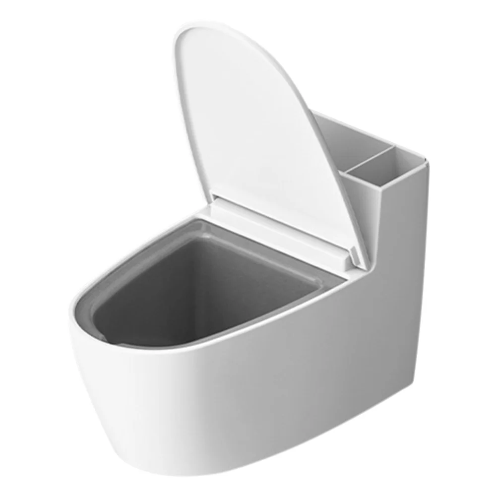 

1pc Wall Mounted Ashtray Stainless Steel Abs Covered Toilet Shaped Design For Bathroom Cigarette Ash Holder Household Smoke