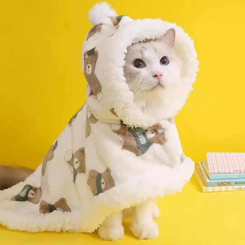 Autumn Winter Pet Dog Clothes Cloak Blanket French Bulldog Puppy Warm Windproof Jacket Sweaters For Small Dog Chihuahua Dog Coat 4