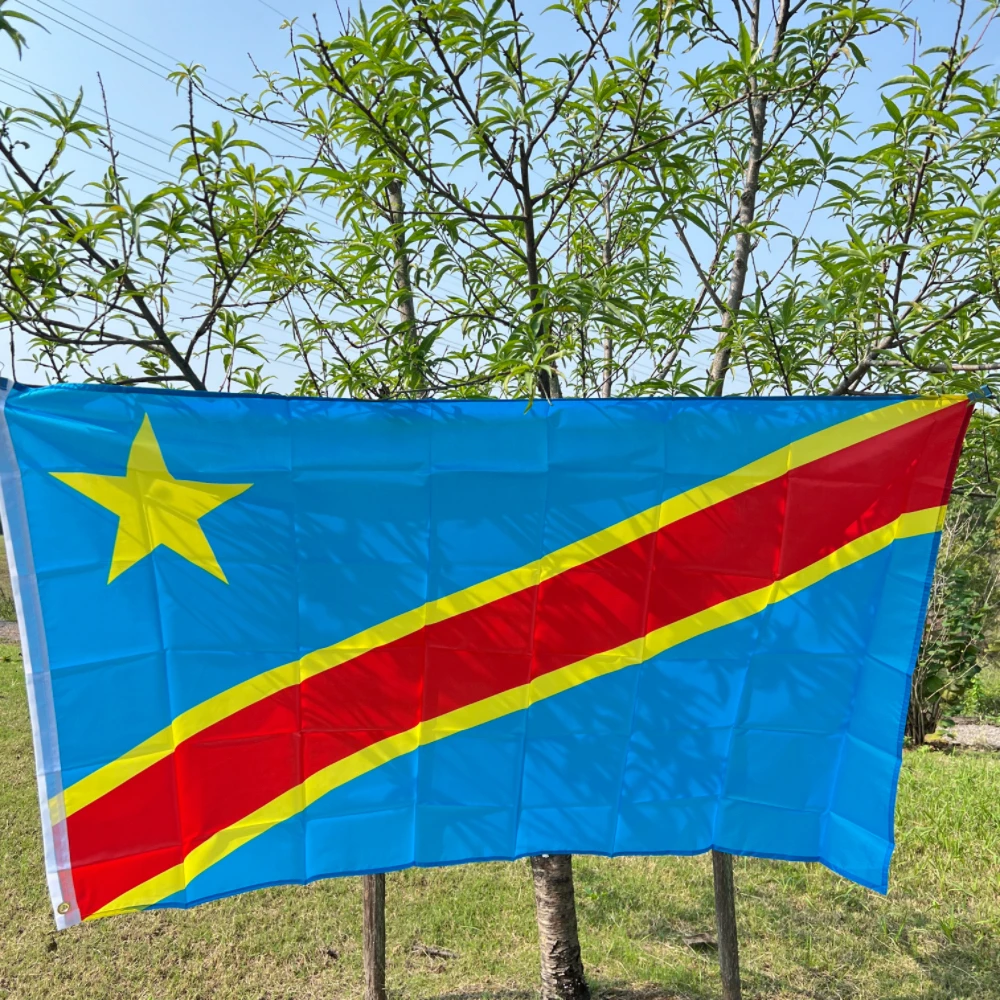 

CZY Congo flag 90X150cm Congo Democratic Republic of the Congo flag Banner National flag Home Decoration flags