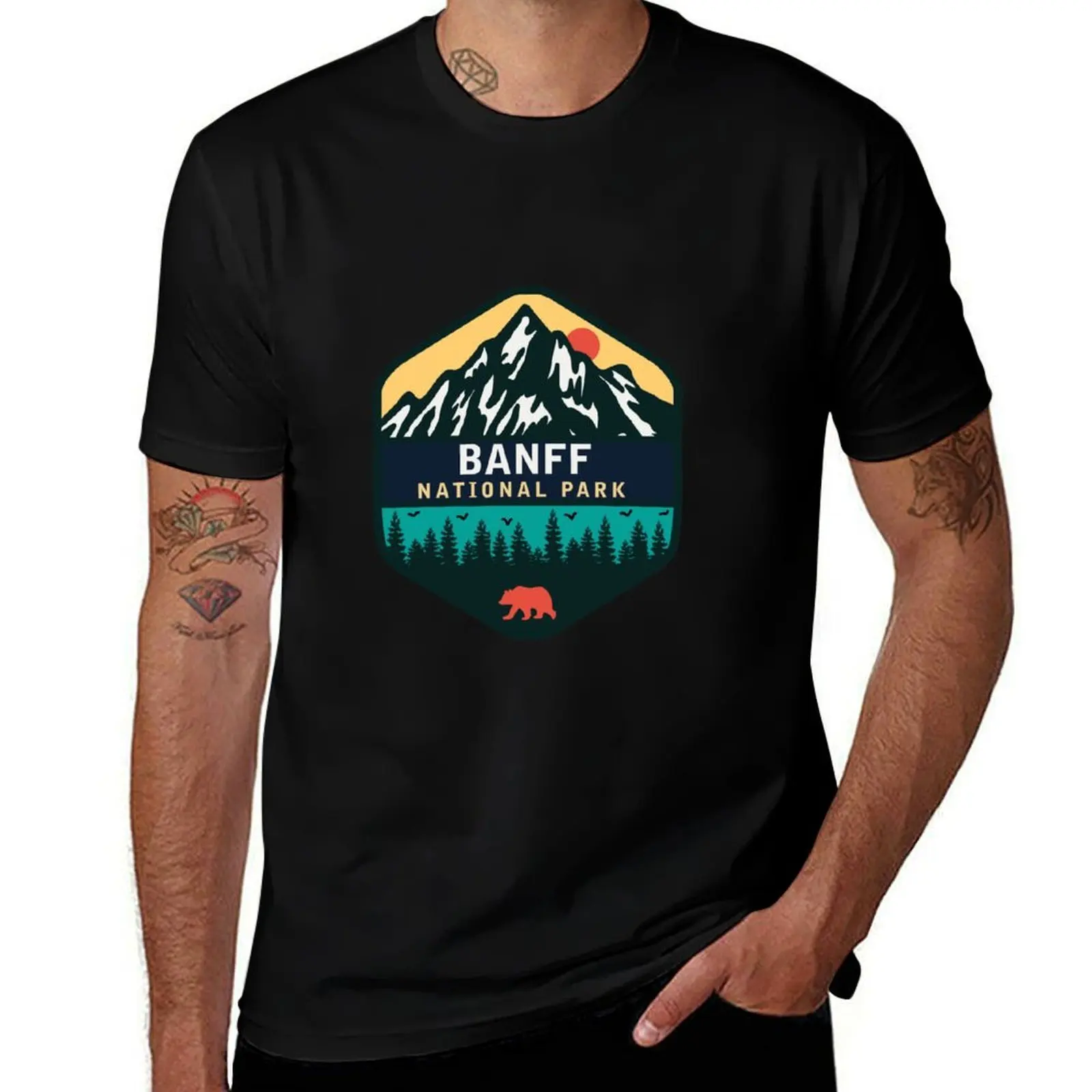 banff national park T-Shirt Sporty Breathable Short Sleeve T-Shirt