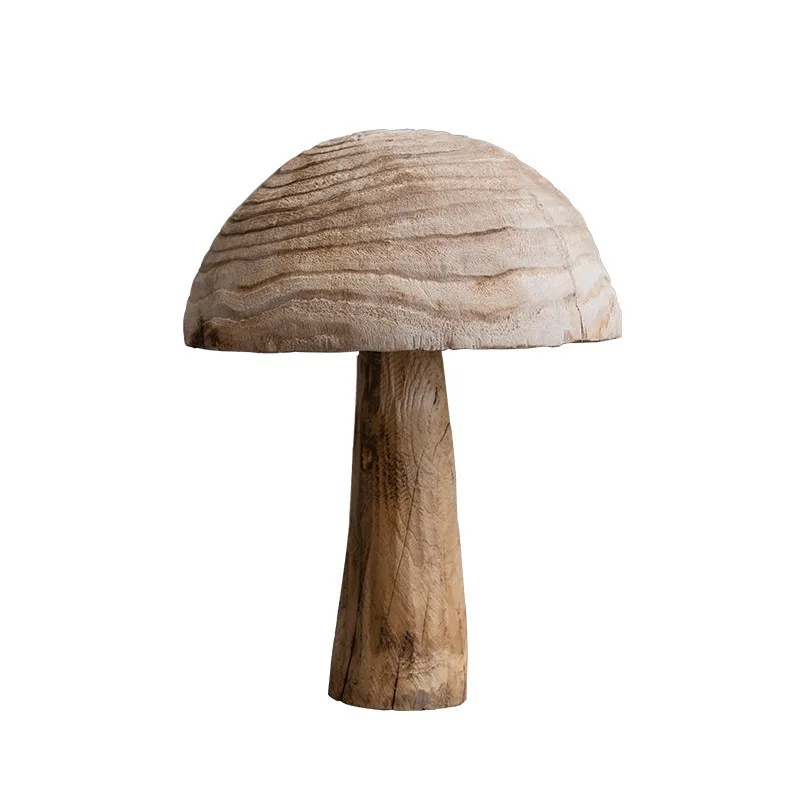 

Creative solid wood mushroom floor ornament, model room living room entrance, soft decoration hotel lobby sales office artwork