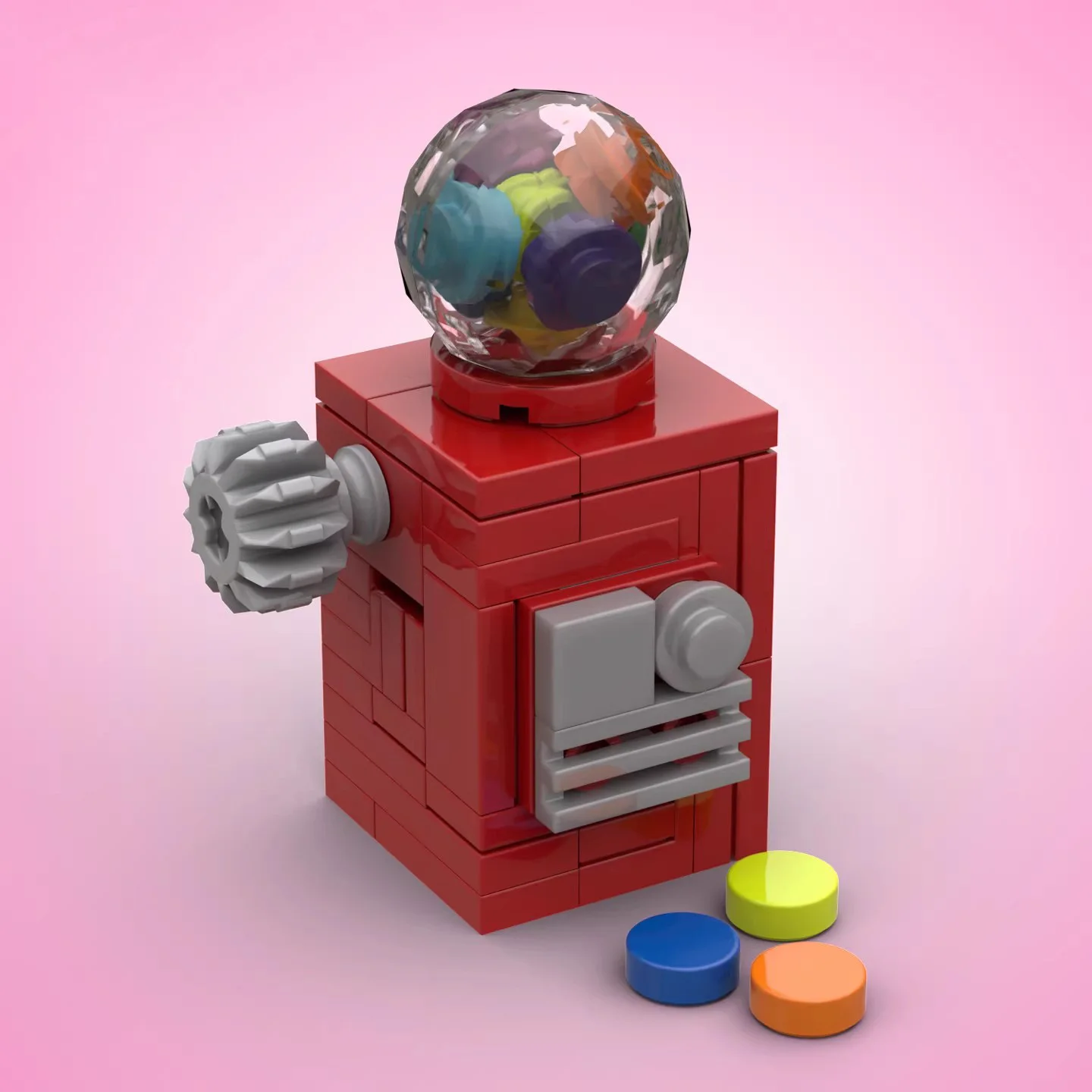 Mini candy Gumball Machine Building Blocks Beverage Vending Machine City Street View Construction Bricks Toys