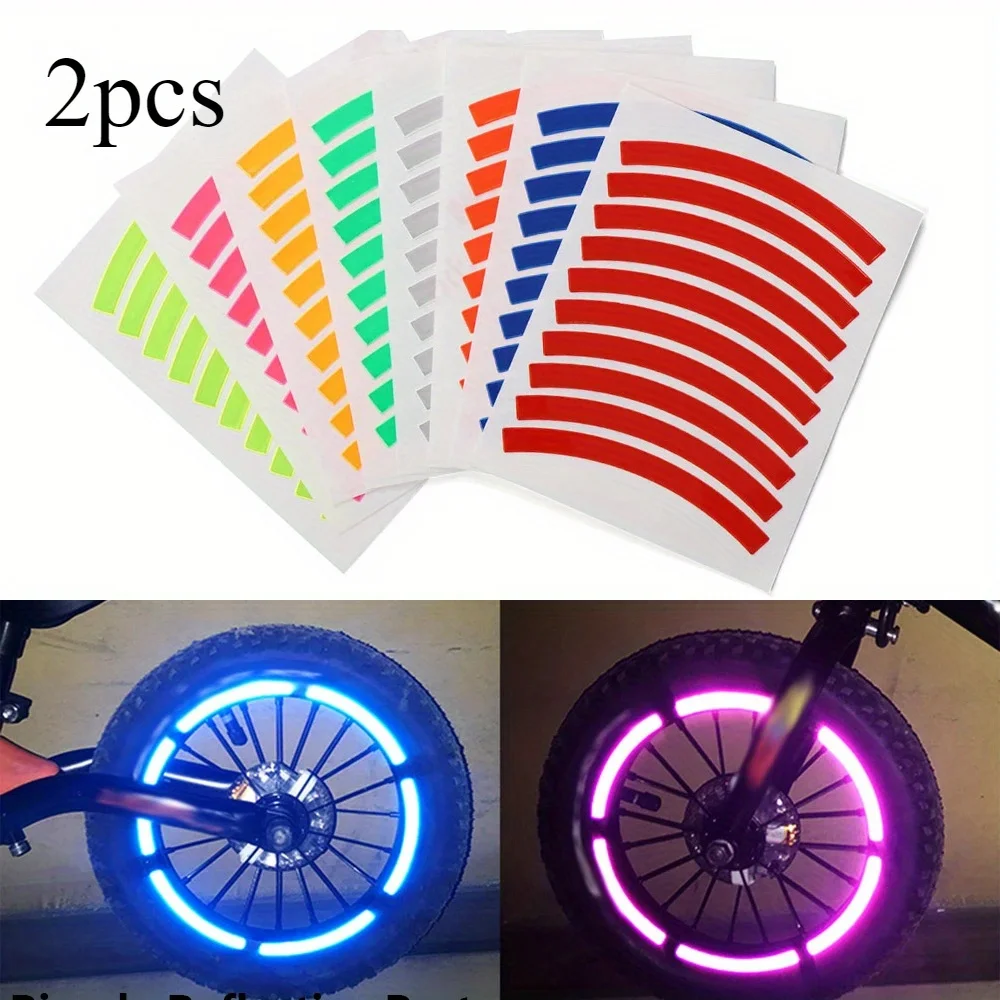 Reflective Tire Sticker Safety Sticker Color Kids Balance Bike Reflective Sticker Wheel Decal Bike Accessories