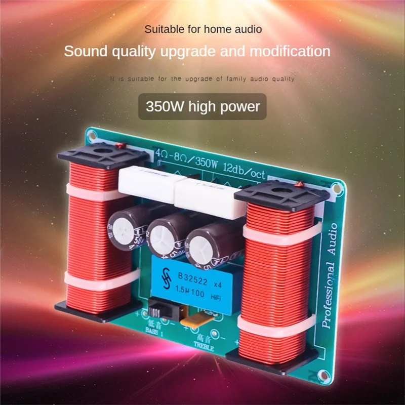 

Efficient 3 Way Audio Frequency Divider Treble + Midrange + Bass Crossover