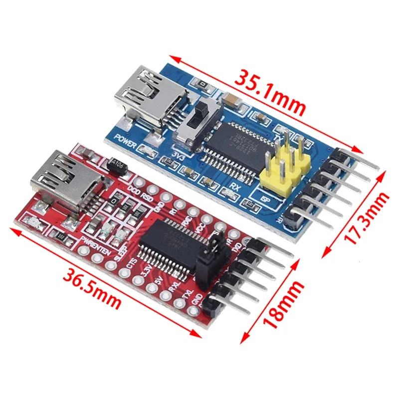 Модуль последовательного адаптера FT232RL FTDI 3,3 В 5,5 В для Arduino FT232 Pro Mini USB для TTL 232