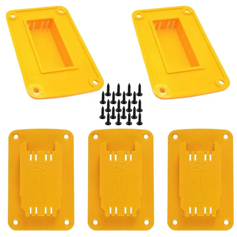 Battery Mount Holder 5X Battery Power Drill Tools Wall Storage Mounts Easy Installation Power Tools Storage Rack For 18V Battery