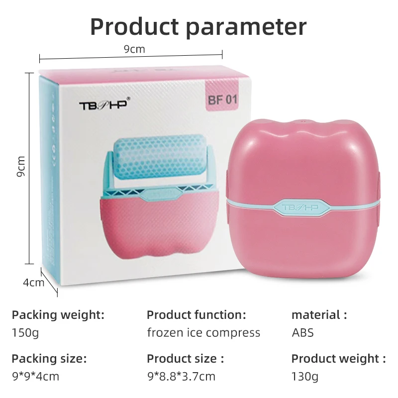 Wałek do twarzy z lodem Podwójny wałek Chłodzący Masaż twarzy i oczu Łagodzi zmęczenie Ból Czerwienie Ujędrnianie skóry Lifting twarzy Redukcja obrzęków Iceroller