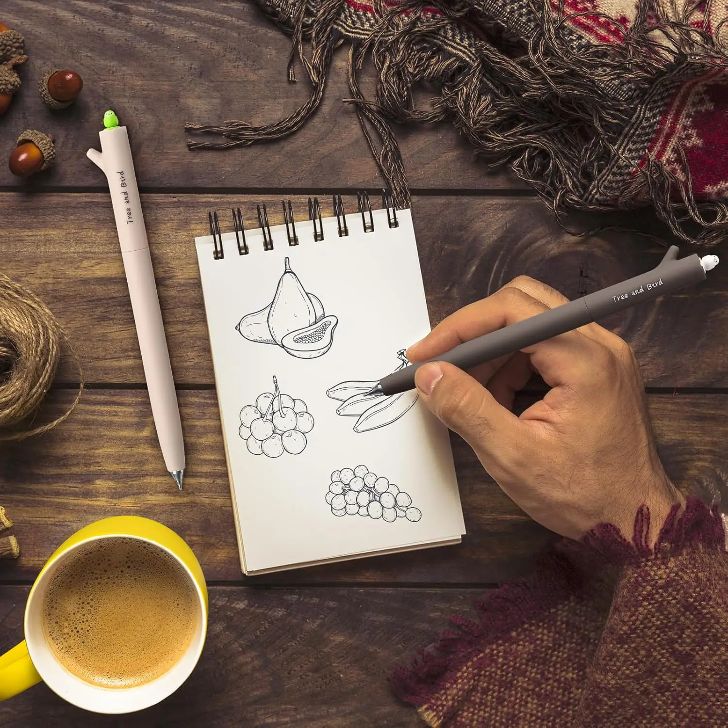 6 قطعة أقلام حبر جل سوداء سريعة الجفاف قابلة للتدوير قلم جل لطيف لتخطيط المجلات 0.5 مللي متر نقطة دقيقة كتابة سلسة للمدرسة #4