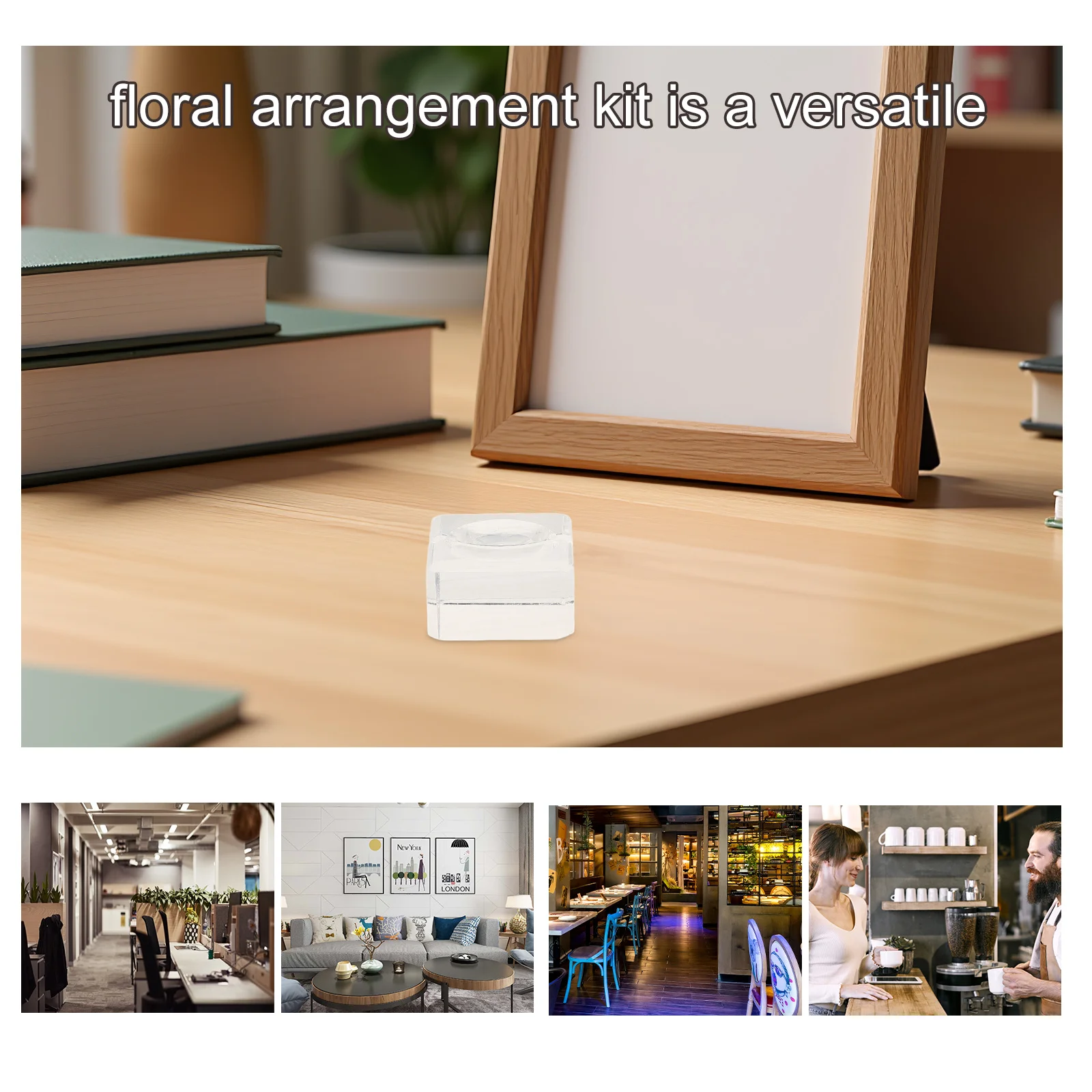 

6Pcs Transparent Square Crystal Display Stand Clear Sphere Holder for Home Decoration Crystal Ball Base Display Stand for Desk