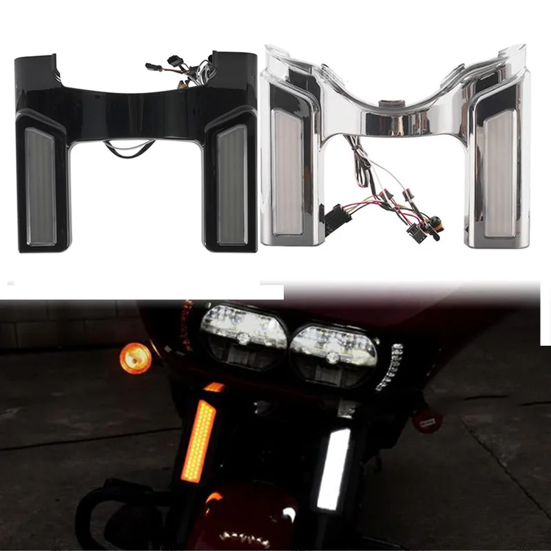 

Motorcycle Shock Absorber LED Turn Signal Light For Road Glide 2021 2022 For Harley Touring Street Electra Shock Absorber Cover