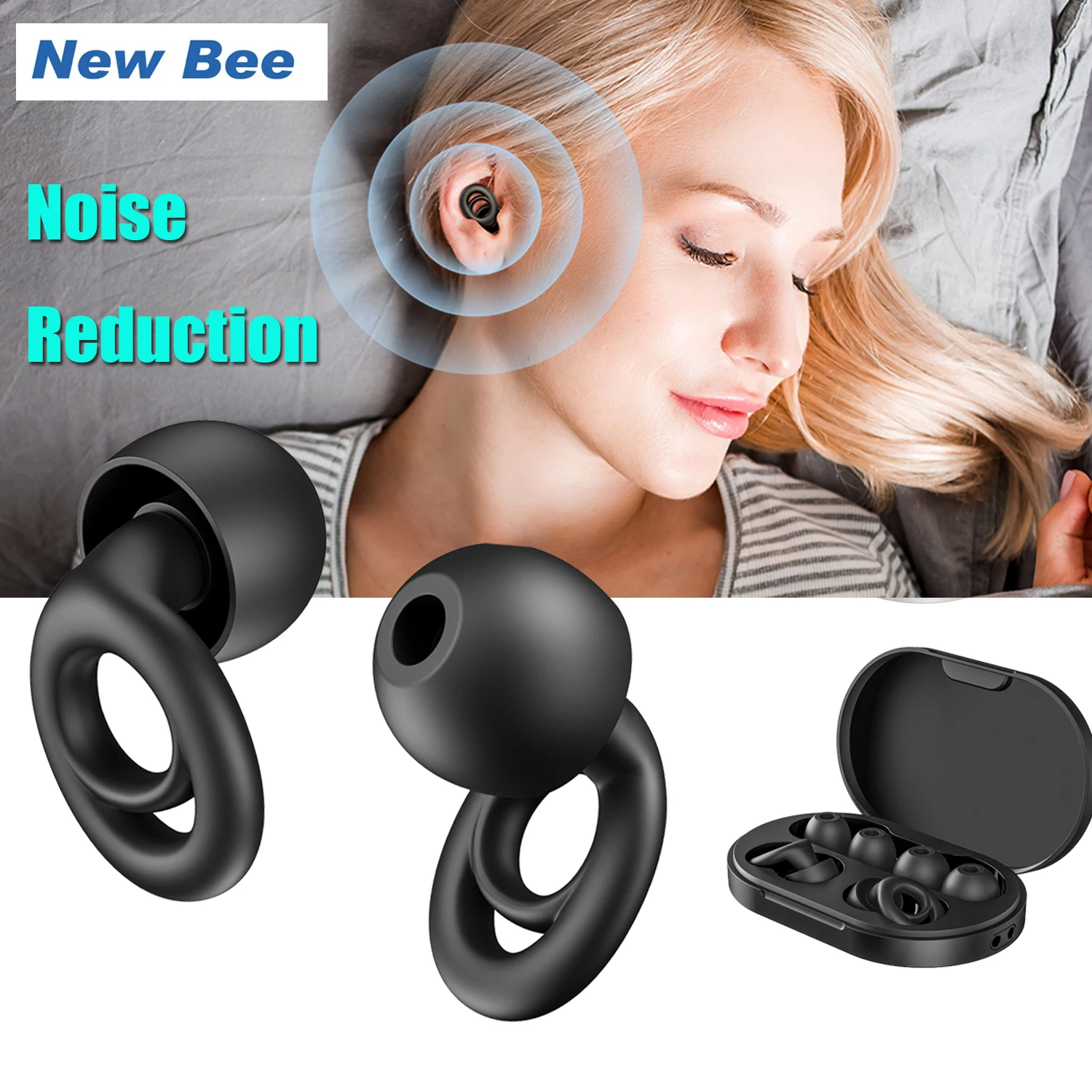 New Bee SE11 Sleep Earplugs SML Noise Proof Reduction Ear Protection Earplugs Anti-Noise Waterproof Plug For Travel Work Earplug