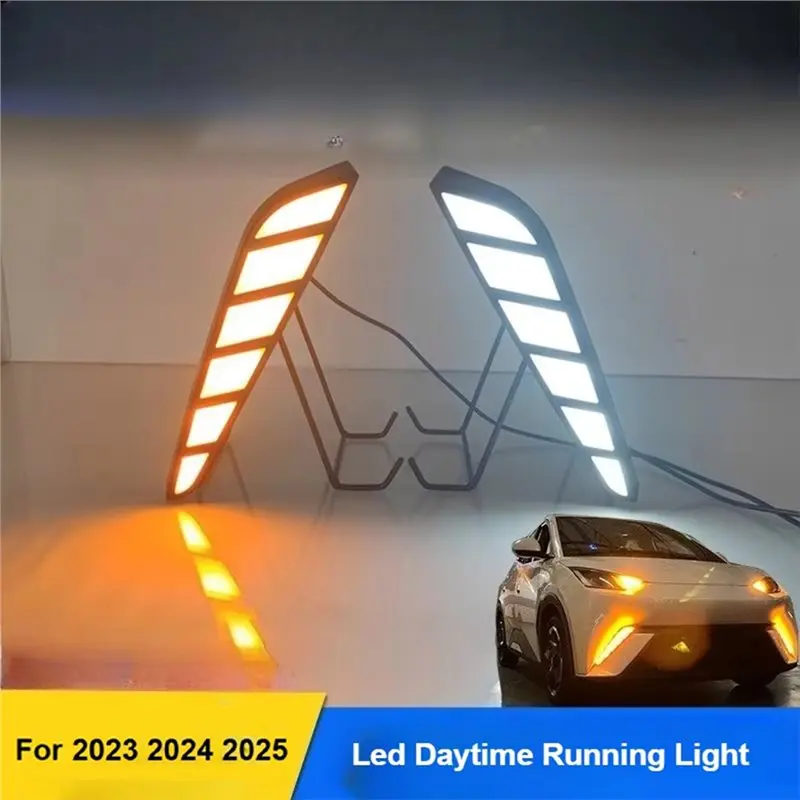 For BYD Seagull 2023 2024 2025 Accessories Led Daytime Running Light Front Bumper Fog Lamp Dymanic Turn Signal Light