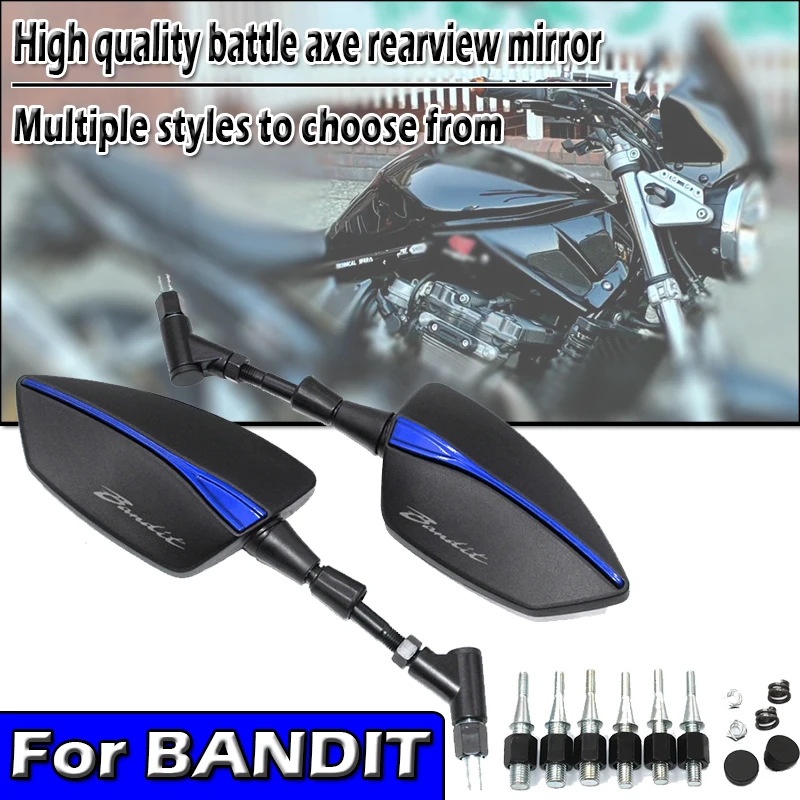 ل Bandit S650 600 650 1200/S/N 1250 1250S GSF 1250 650 8/10 مللي متر العالمي قابل للتعديل الرؤية الخلفية مرايا الرؤية الخلفية مرآة جانبية