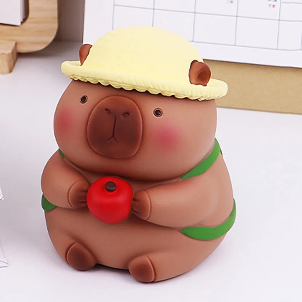 Réservoir d'épargne Capybara tirelire modèle décoratif Capybara tirelire dessin animé à collectionner Capybara enfants boîte de rangement