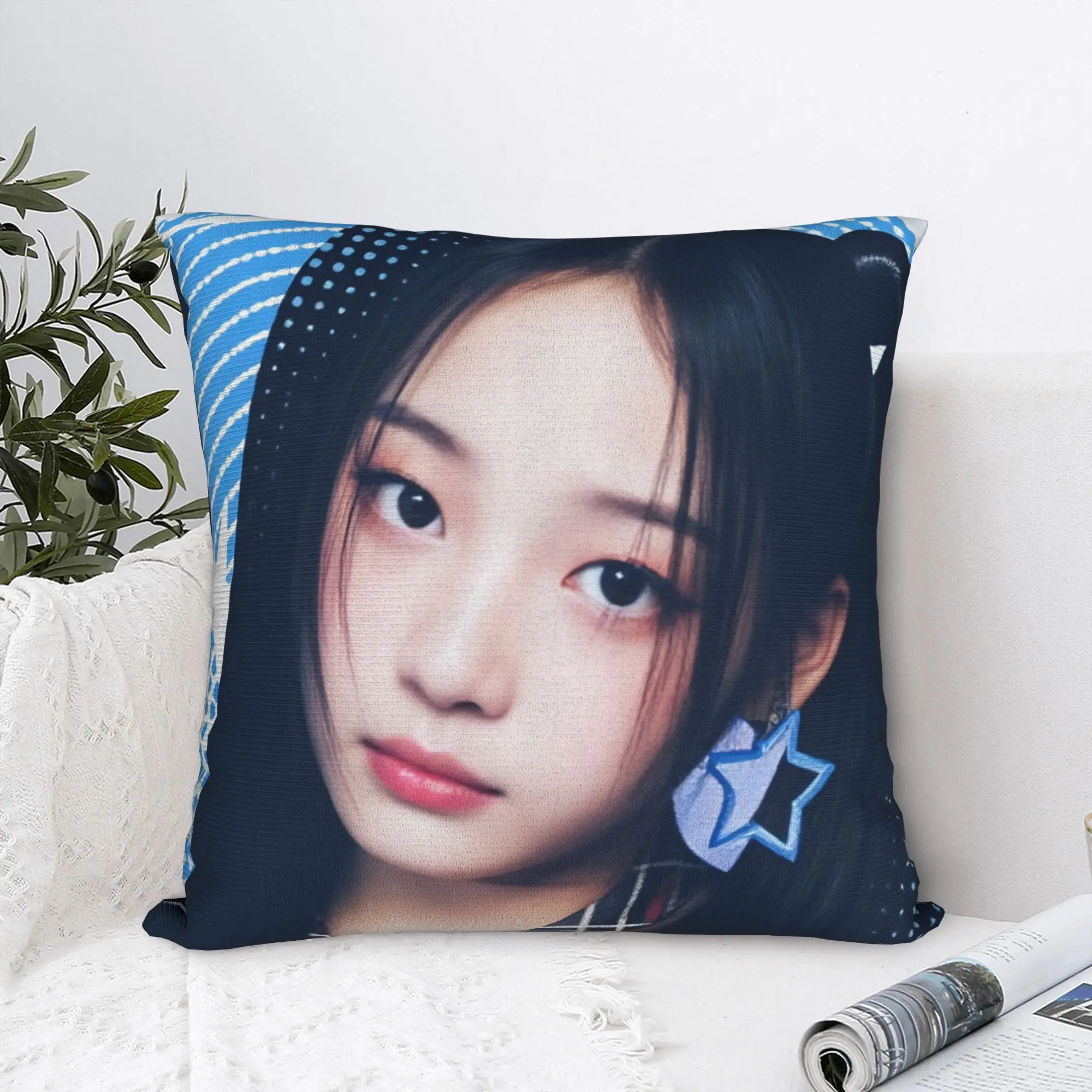 Pillow Cover Kpop Girl Minji Bunnies Art  Morden Pillow Case For Sofa Car Home Decor Pillowcases