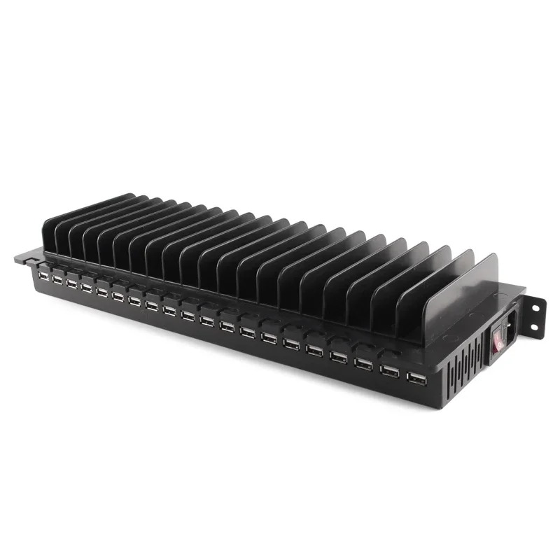 1U Rack Multifunctional chargers 200W  charger 19 inch multi-port 20 USB charger PD  bracket USB desktop charging station