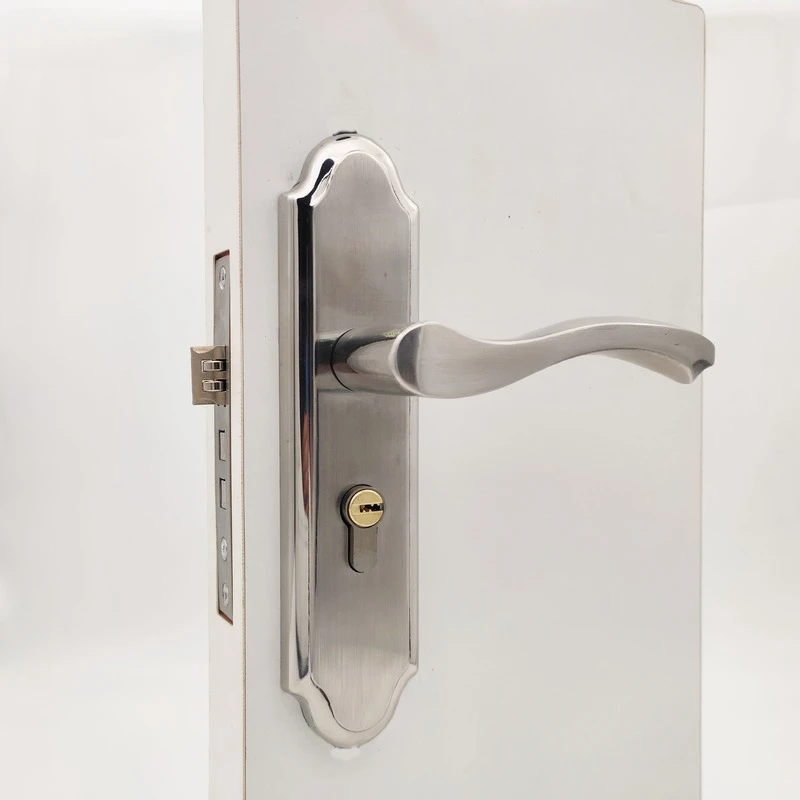 

Adjustable Hole Pitch Handle Lock Indoor Door Stainless Steel Handle Lock Wooden Door Handle Lock