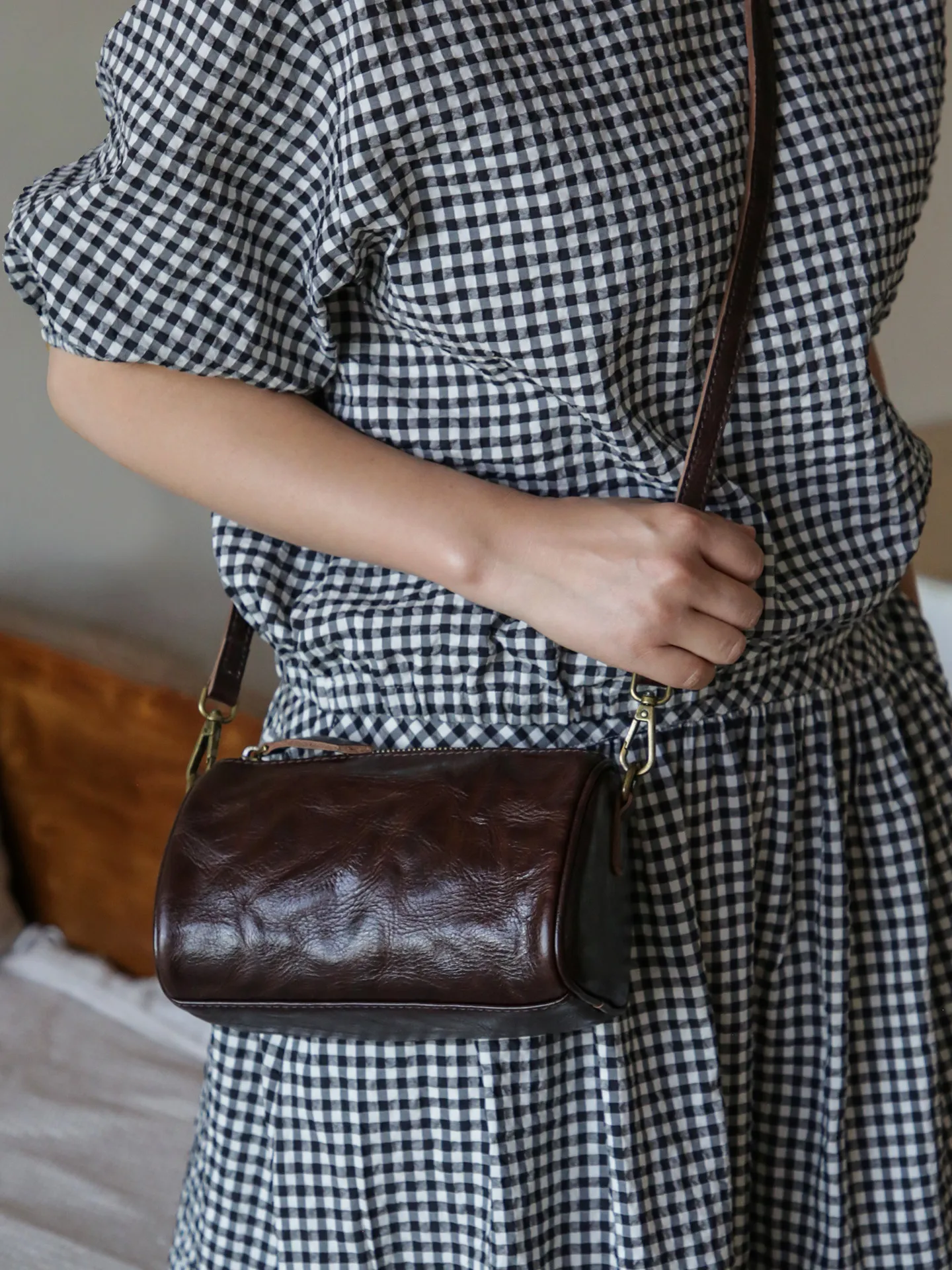 weekend daily party handmade vegetable tanned cowhide women small shoulder bag fashion vintage genuine leather crossbody bag
