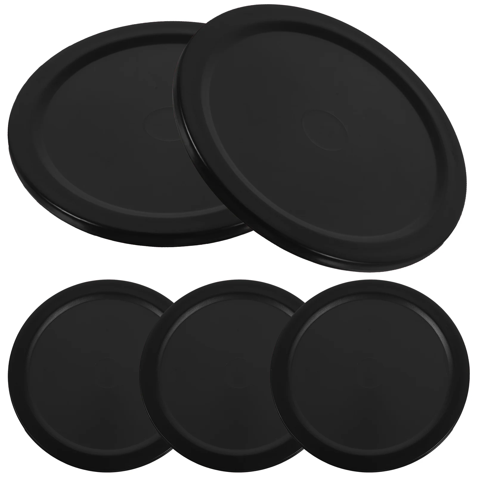 

5 Pcs Hockey Accessories Game Table Ice Replacement Round Pucks Black Supplies Air