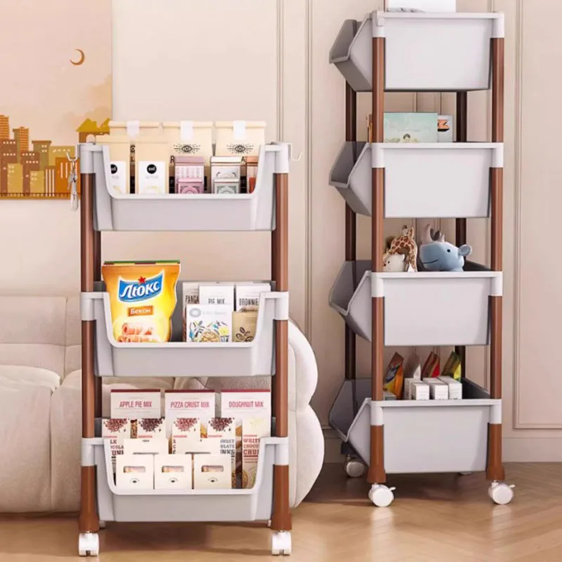 Vegetable Basket Trolley Kitchen Storage Snack Rack Small Trolley Kitchen Cart Mobile Carrito Organizador Con Ruedas Furniture