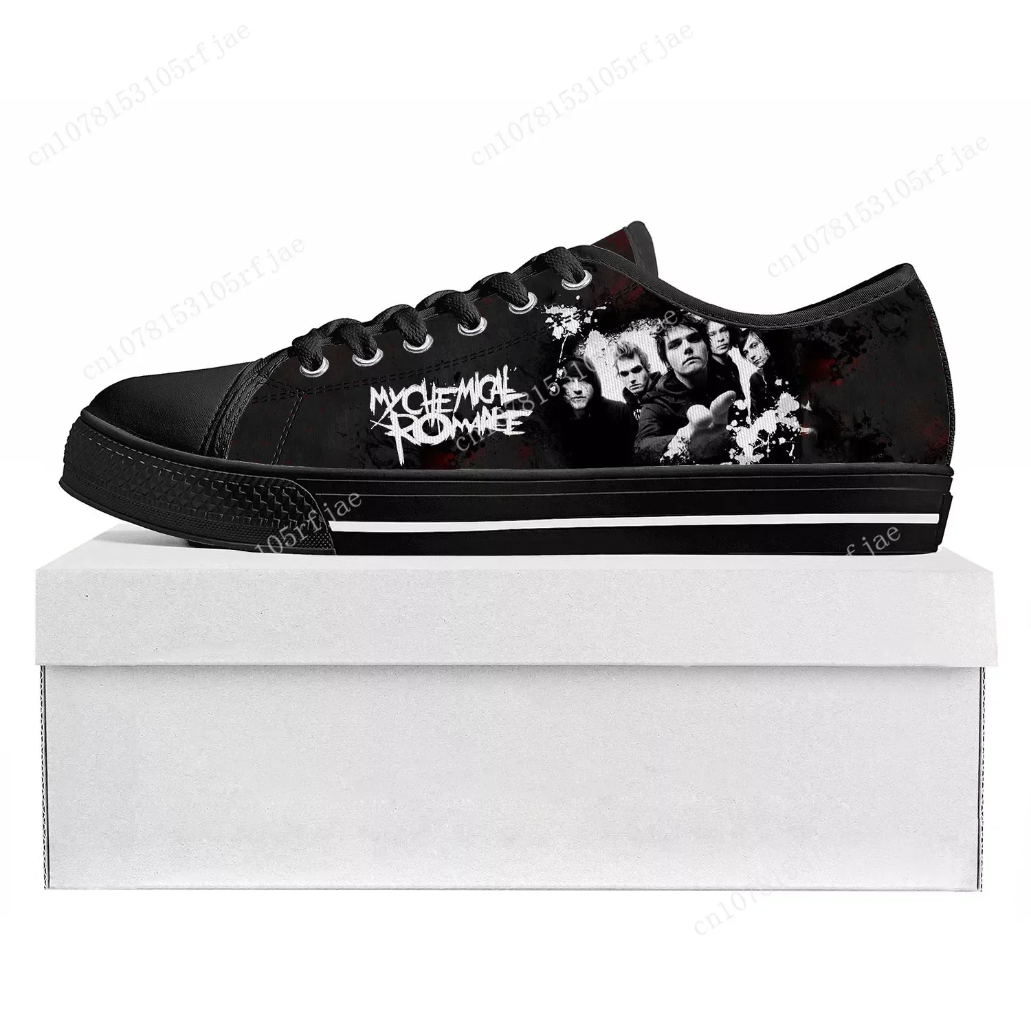 Romance Rock Band Chemical My Fashion Low Top High Quality Sneakers Mens Womens Teenager Canvas Sneaker Couple Shoes Custom Shoe