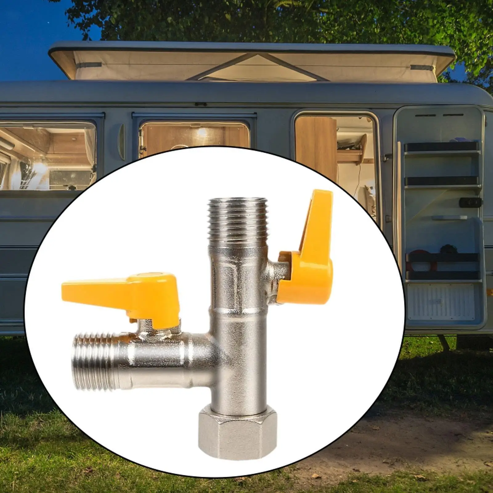 

RV Three Way Bypass Valve Replacing Wear Resistant High Reliability Easy Installation Brass Shower Diverter Valve for Motorhome