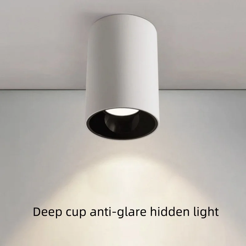 Open spotlight led rotatable folding living room background wall aisle corridor hole-free ceiling light