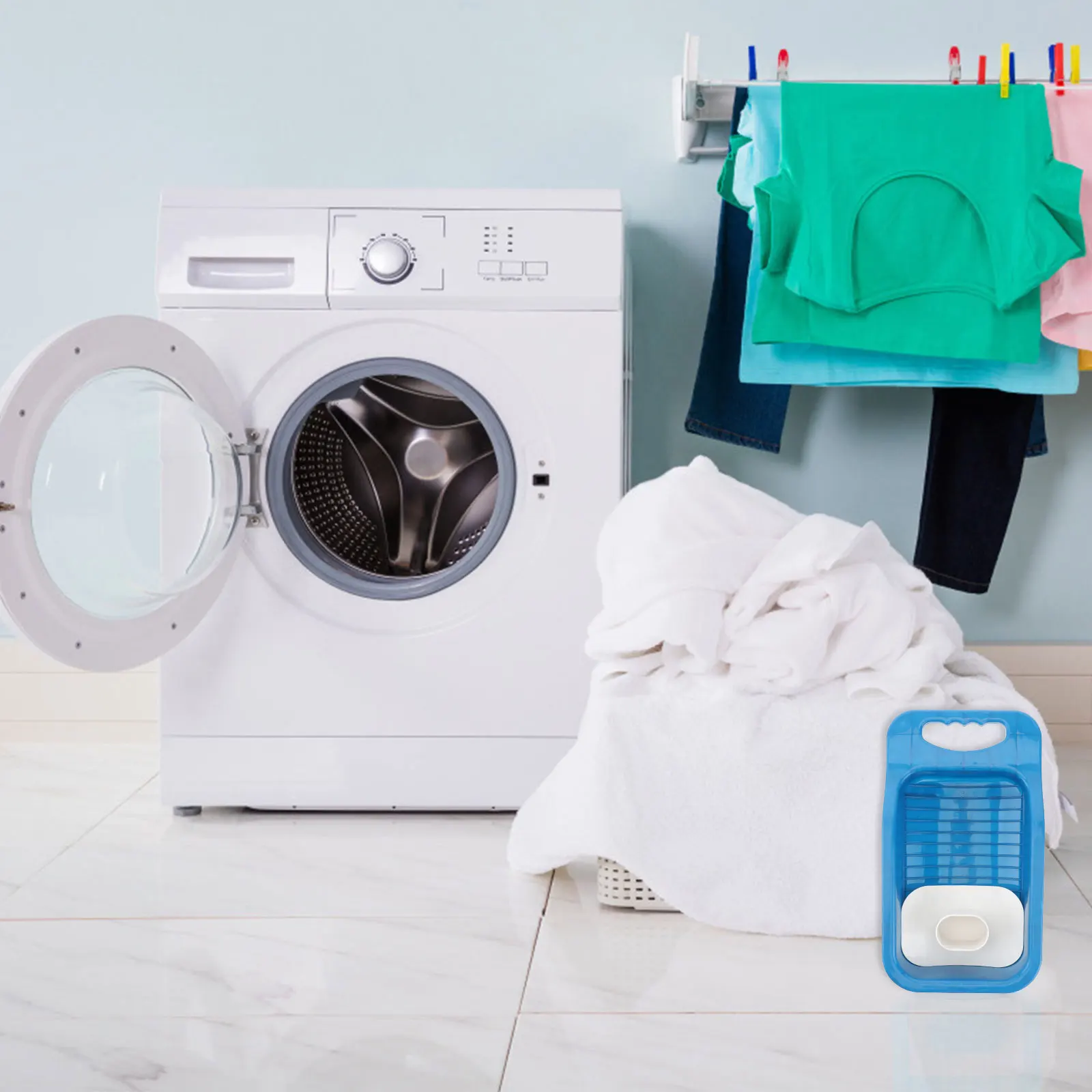 

1Pcs Small Washboard Durable Underwear Laundry Scrubbing Board Portable Lightweight Clothes Washing Tool for Bra Socks