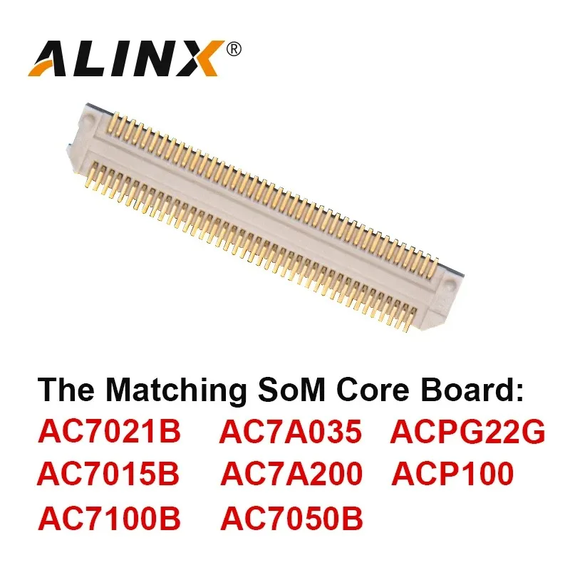 ALINX 파나소닉 산업용 등급 보드 대 보드 커넥터, 80 핀, 0.5mm 간격, AXK680337YG