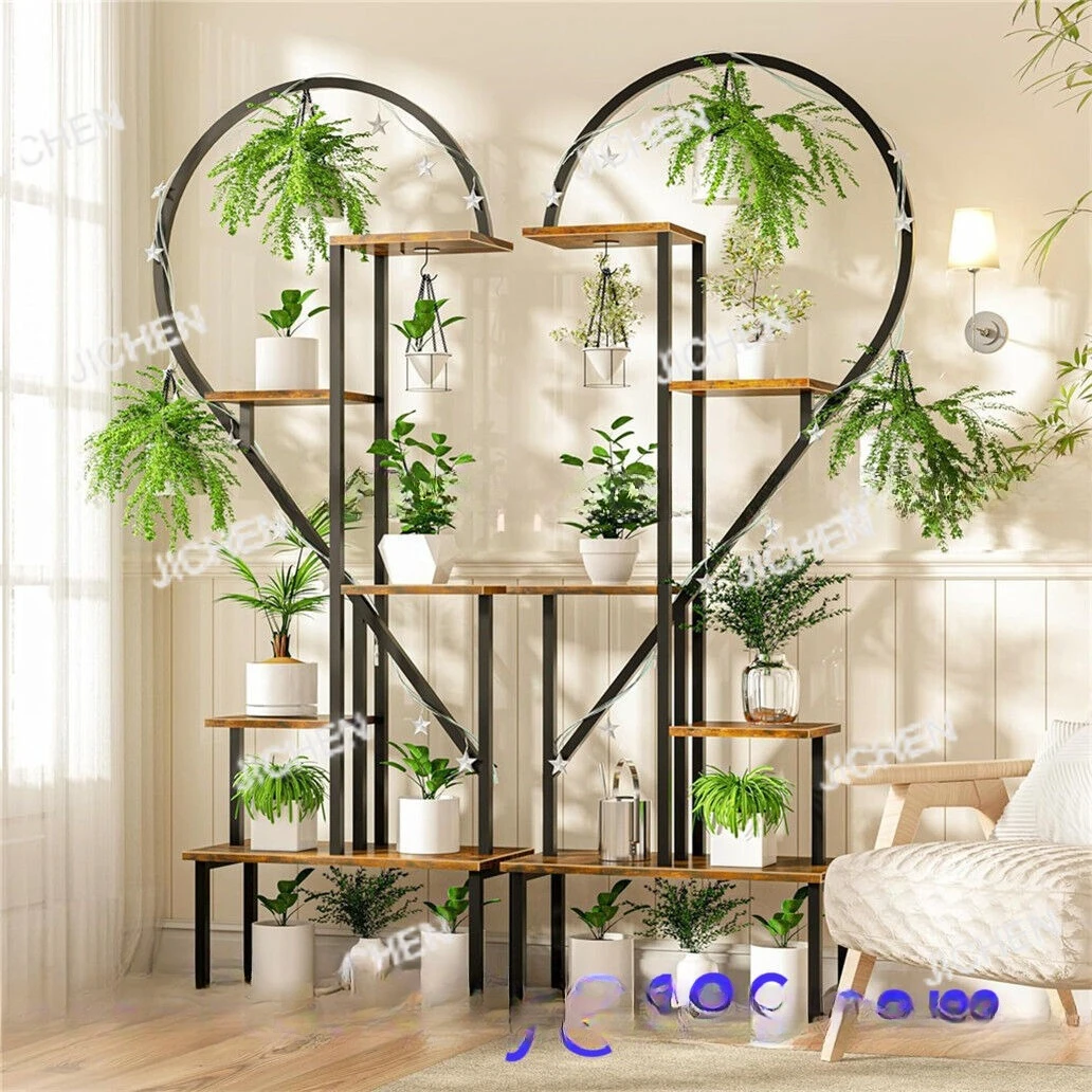 

Многоярусная подставка для растений JC Customizable 2X в форме половинки сердца для демонстрации цветов