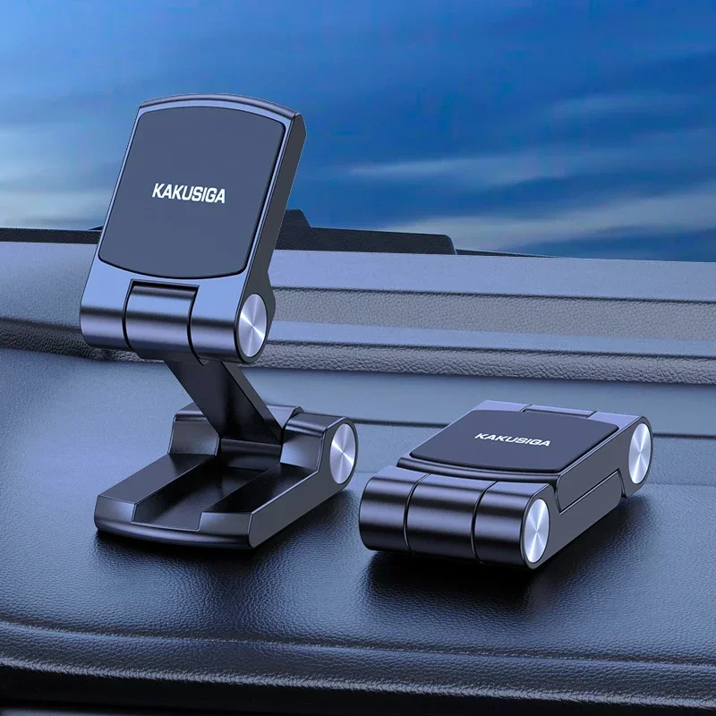 Foldable Magnetic Cell Phone Holder in Car GPS Magnet Car Phone Support Stand For Xiaomi Samsung iPhone 16 15 14 Car Bracket