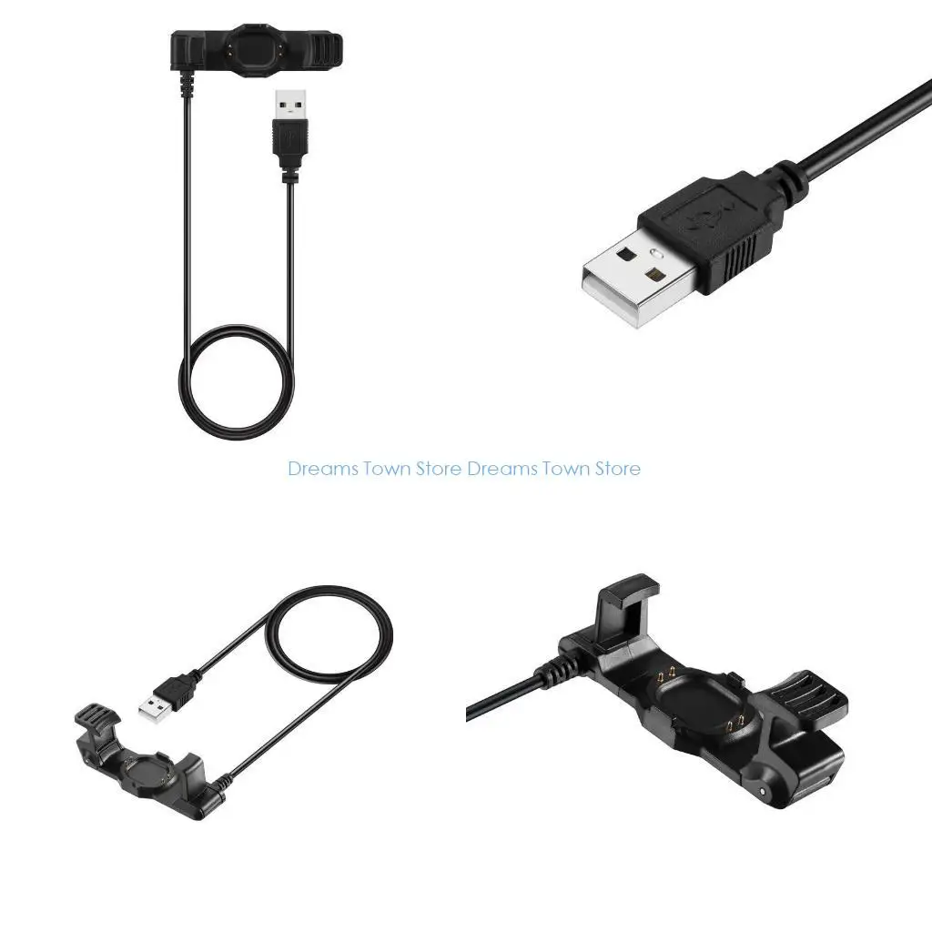 

HX6A USB Charging Cable Smartwatch Charger Line Watch Charging Cord Portable Charger Wire Clip DockStation for forerunner 225