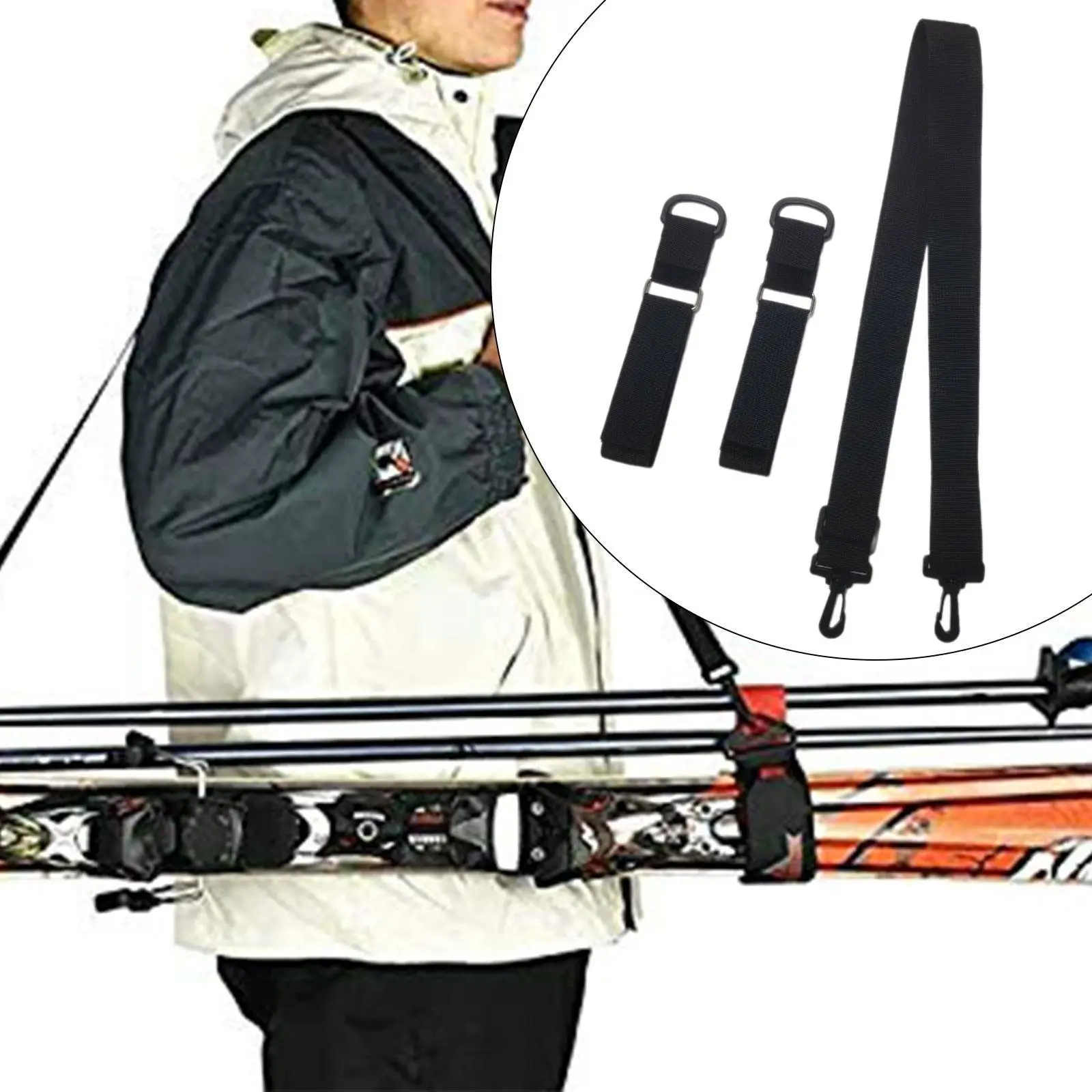 Ремень для переноски лыж и палок Ремень для переноски сноуборда Съемный регулируемый для