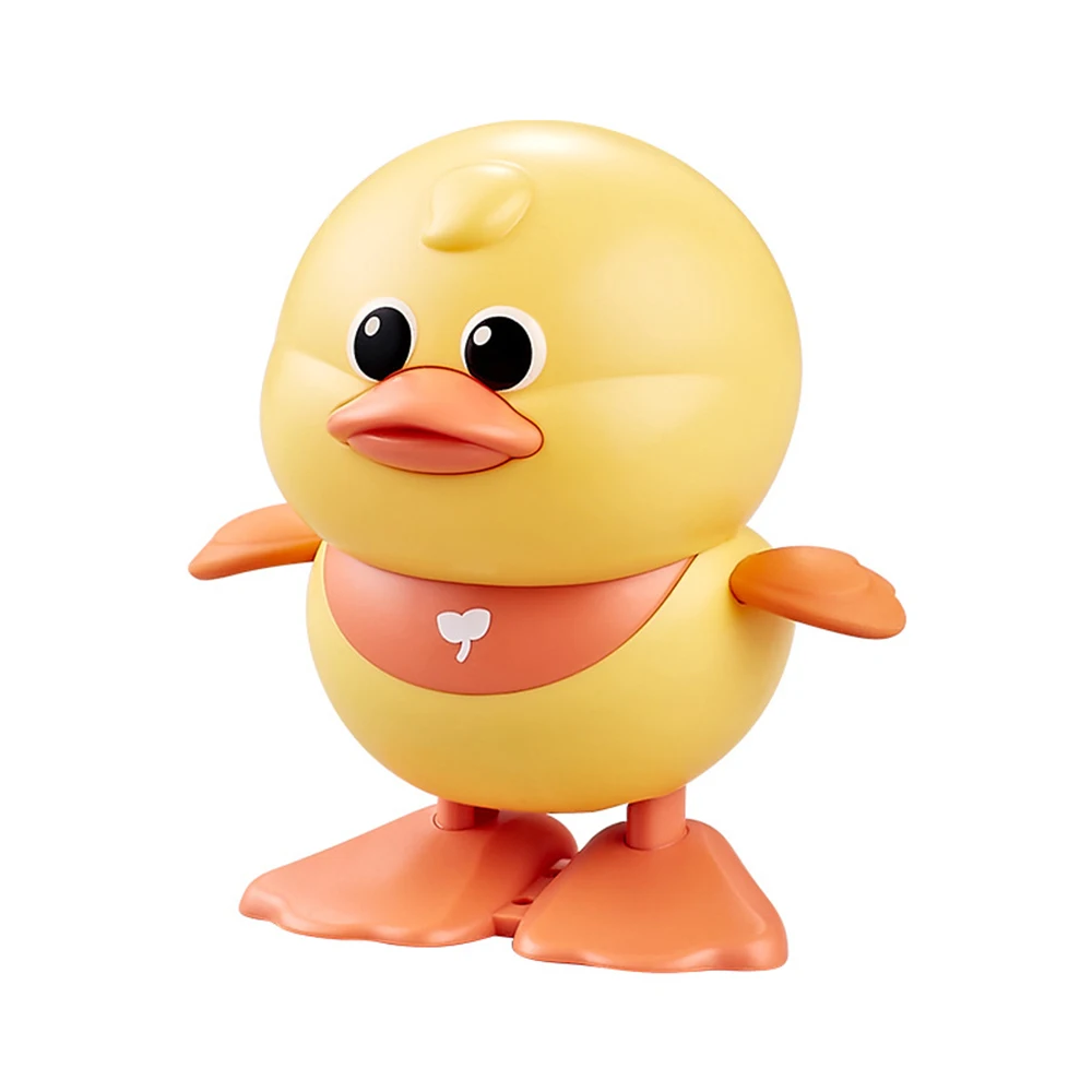 Giocattolo a carica di pollo che salta per bambini, divertente piccolo animale artificiale a carica che può spostare, correre e imparare a gattonare, bambino da 1 a 2 anni, piccola anatra gialla, anatra salta, piccoli animali, neonati e bambini piccoli