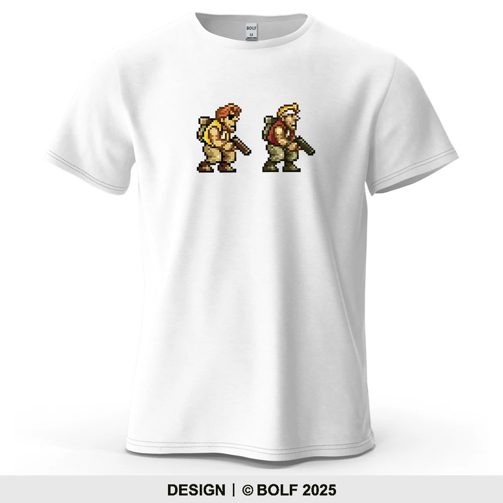 Herren-T-Shirt mit Pixel-Charakter-Spielthema, bedruckt, 100 % Baumwolle, übergroß, Retro-Gaming-Events, Grafik-T-Shirts für Damen, Top, Streetwear