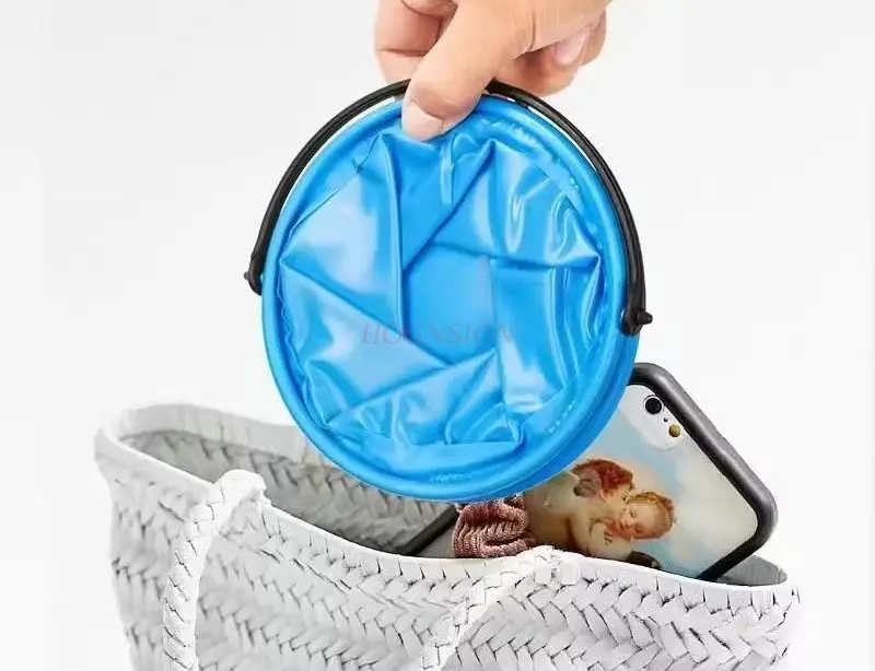 

1 шт. складное ведро, детское ручное ведро, ведро для рыбалки на открытом воздухе, пляжная игрушка, ведро для рисования, ведро для мытья ручек