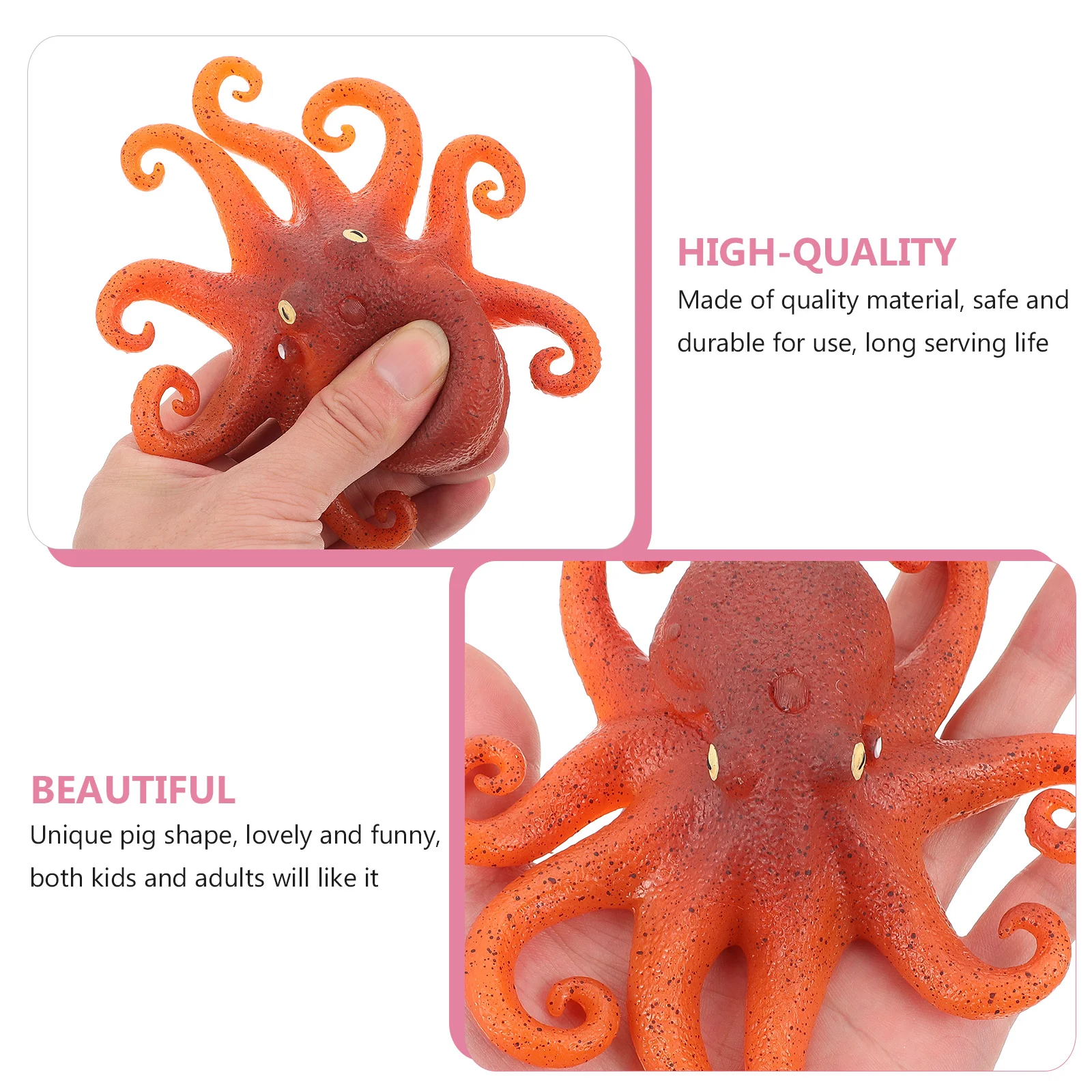 ปลาปักเป้าของเล่นน่ารัก Octopus ของเล่นเด็กเล่น Miniature เด็กจําลองนุ่มพลาสติก Pinched